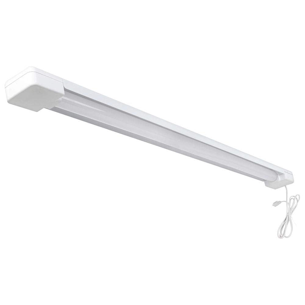 3 ft. 1-Light 30-Watt Integrated LED White Utility Shop Light with Power Cord, 3000 Lumen