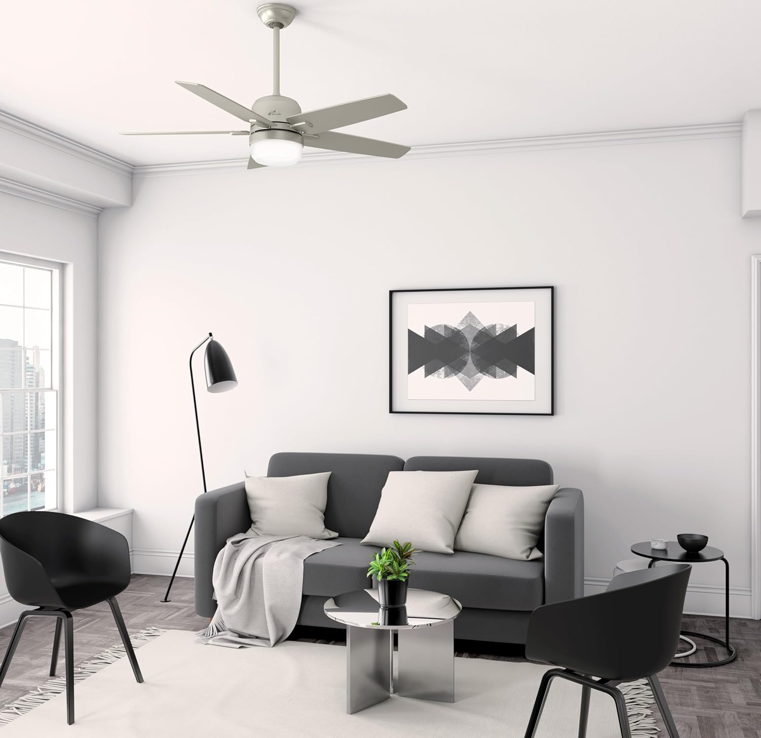 Hunter Fan Smart WiFi LED Ceiling Fan, 52 inch