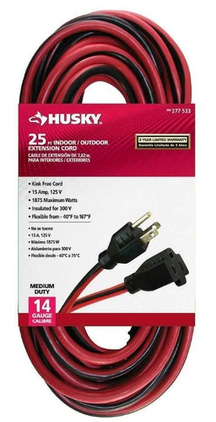 Husky Extension Cord 25ft 14G