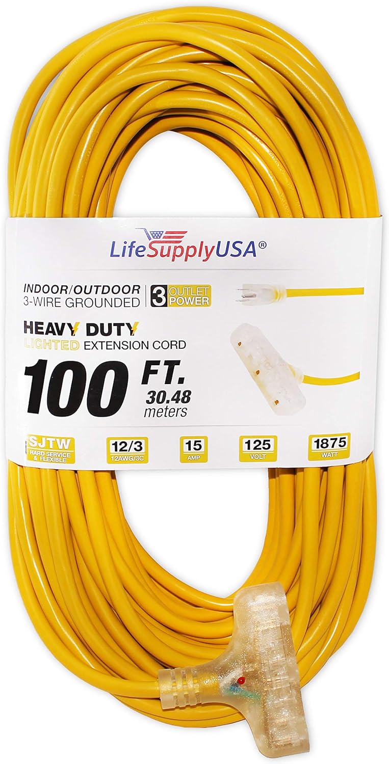 100 ft. Indoor/Outdoor Heavy-Duty Extension Cord