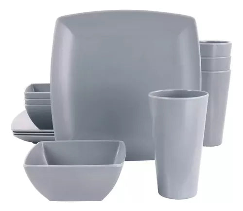 Melamine Plate Set 12pc