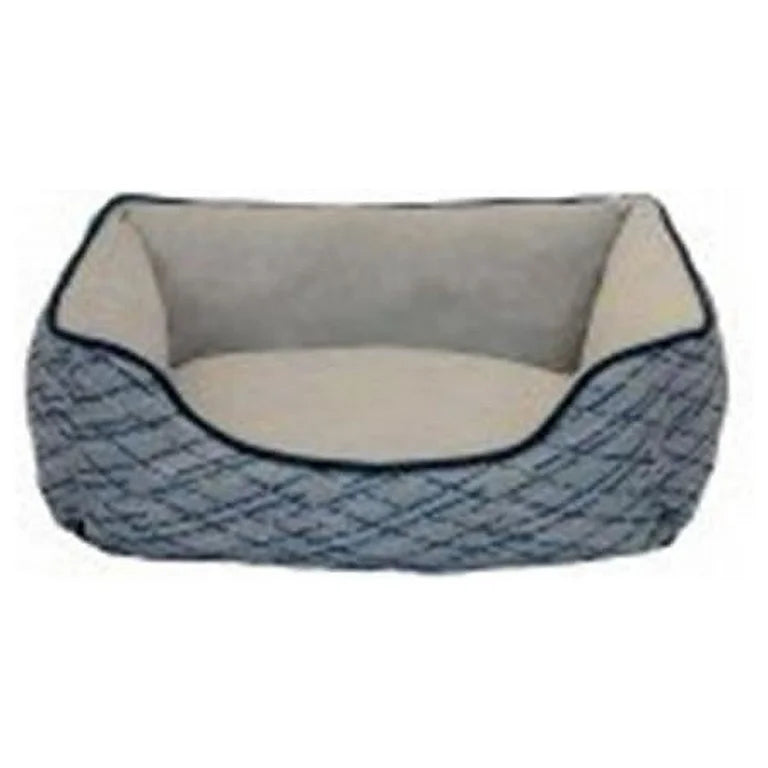 Oval Faux Linnen Pet Bed