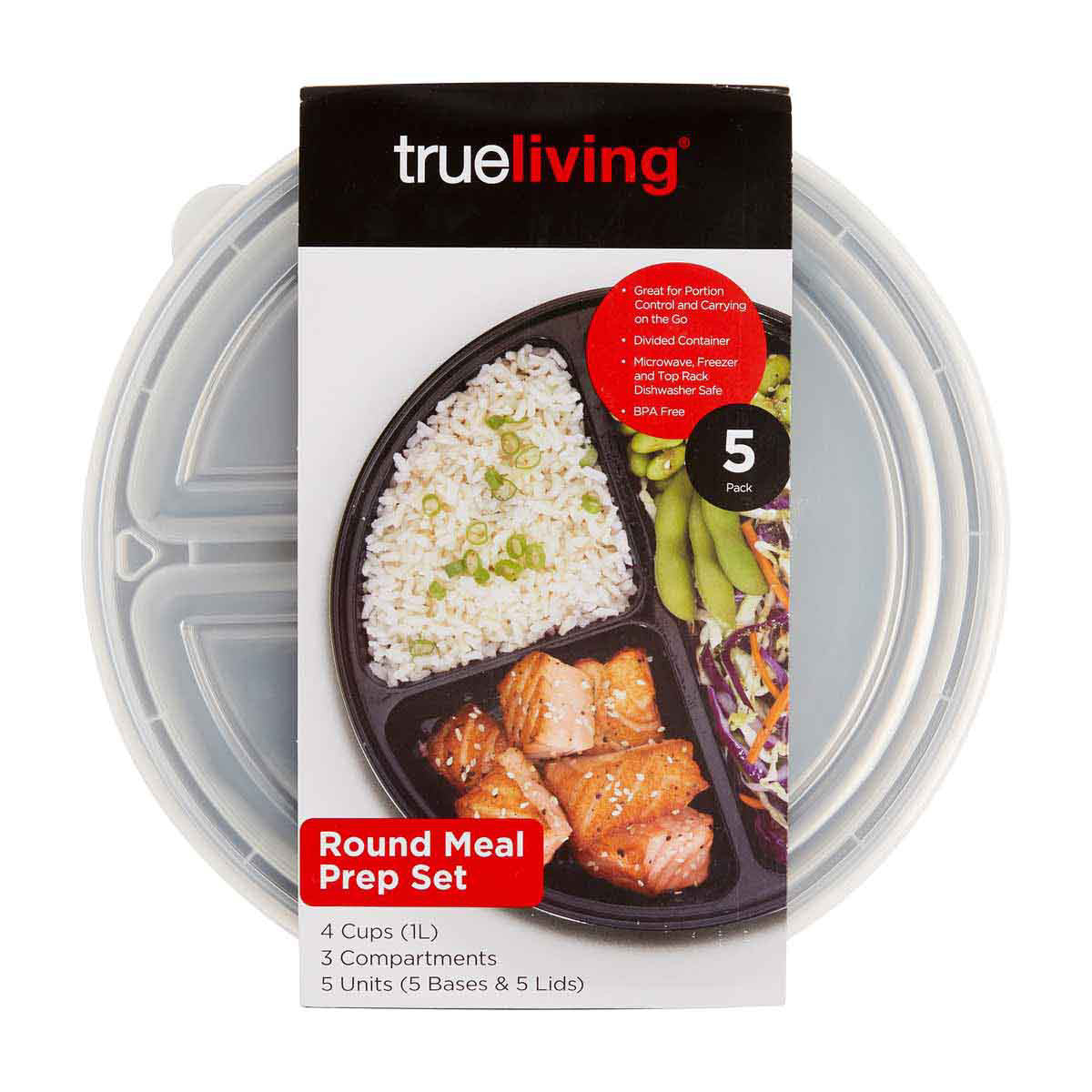 Trueliving Round Meal Prep Set