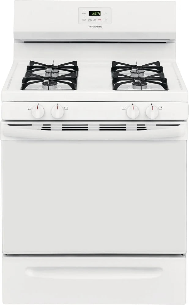 30 Inch Freestanding Gas Range with 4 Sealed Burners, 5.0 Cu. Ft.