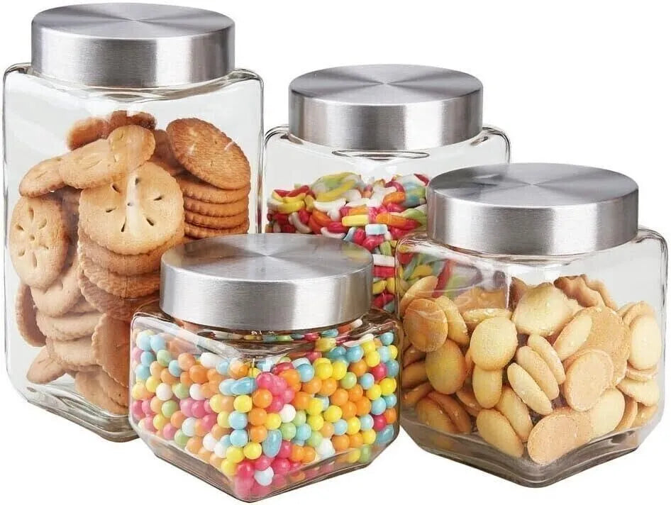 Glass Canister Set 4pc