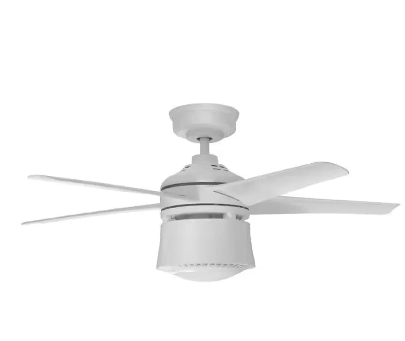 Air Filtering 48 in. Integrated LED Indoor White Ceiling Fan with Light Kit and Remote with Color Changing Technology