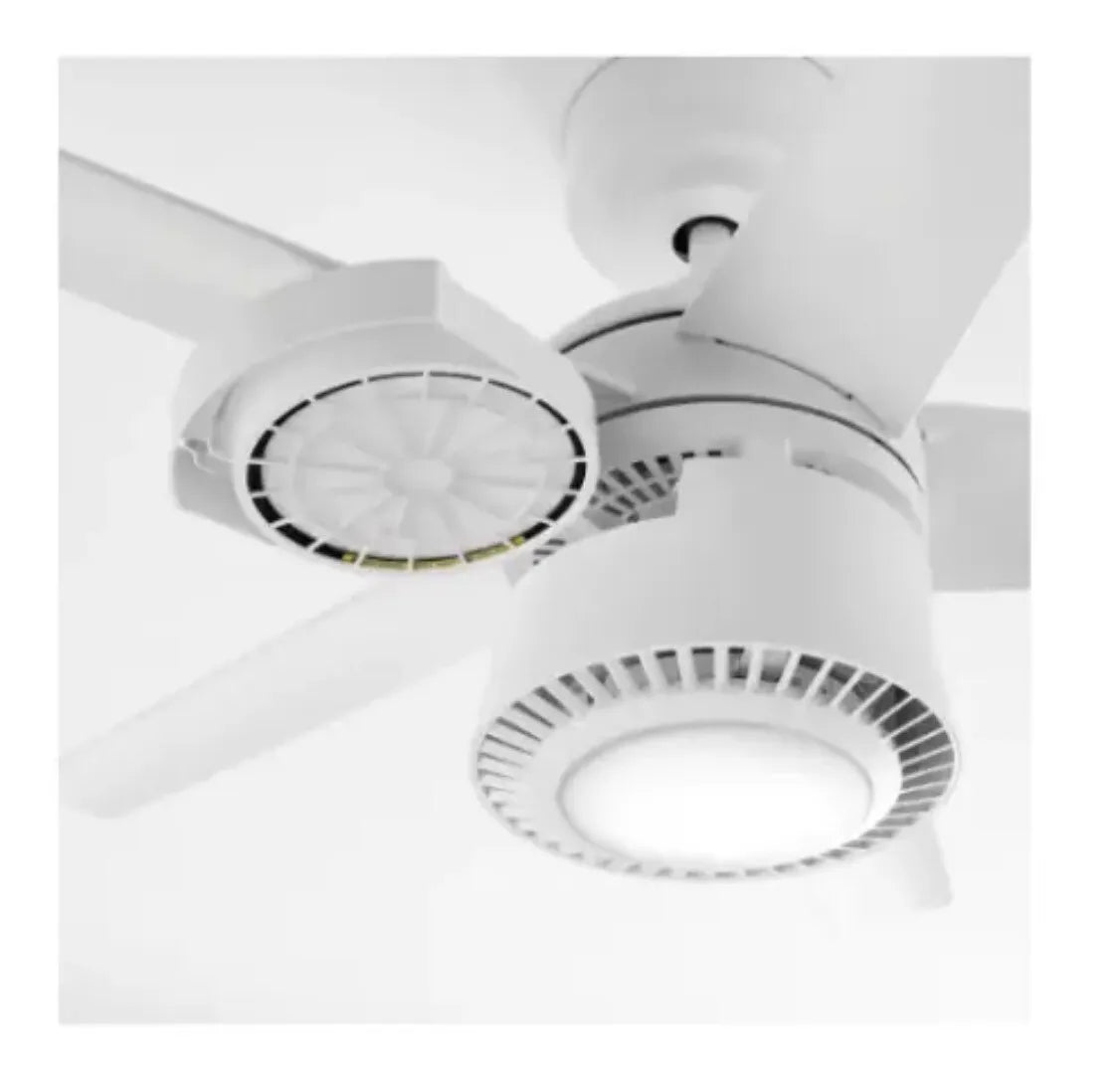 Air Filtering 48 in. Integrated LED Indoor White Ceiling Fan with Light Kit and Remote with Color Changing Technology