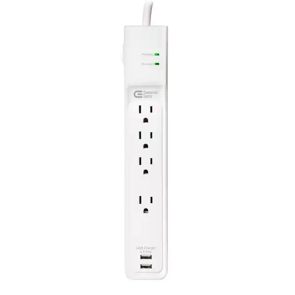 Surge Protector 2pk 4Outlet